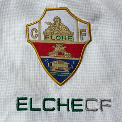 Chaqueta de fútbol Elche CF 2013-2014 Acerbis blanca y verde