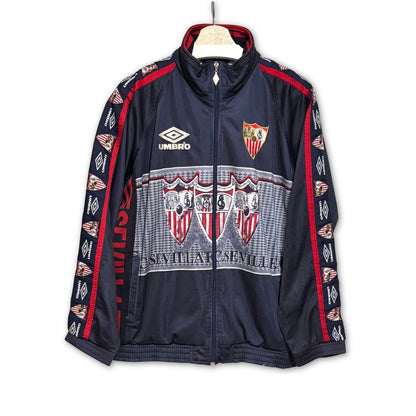 Chaqueta de fútbol vintage Sevilla FC 1995-1996 Umbro azul marino