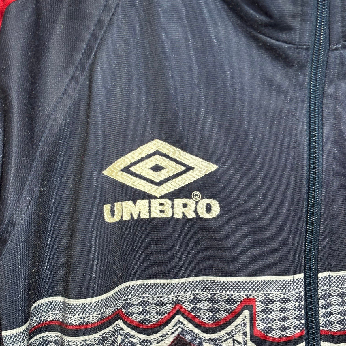 Chaqueta de fútbol vintage Sevilla FC 1995-1996 Umbro azul marino