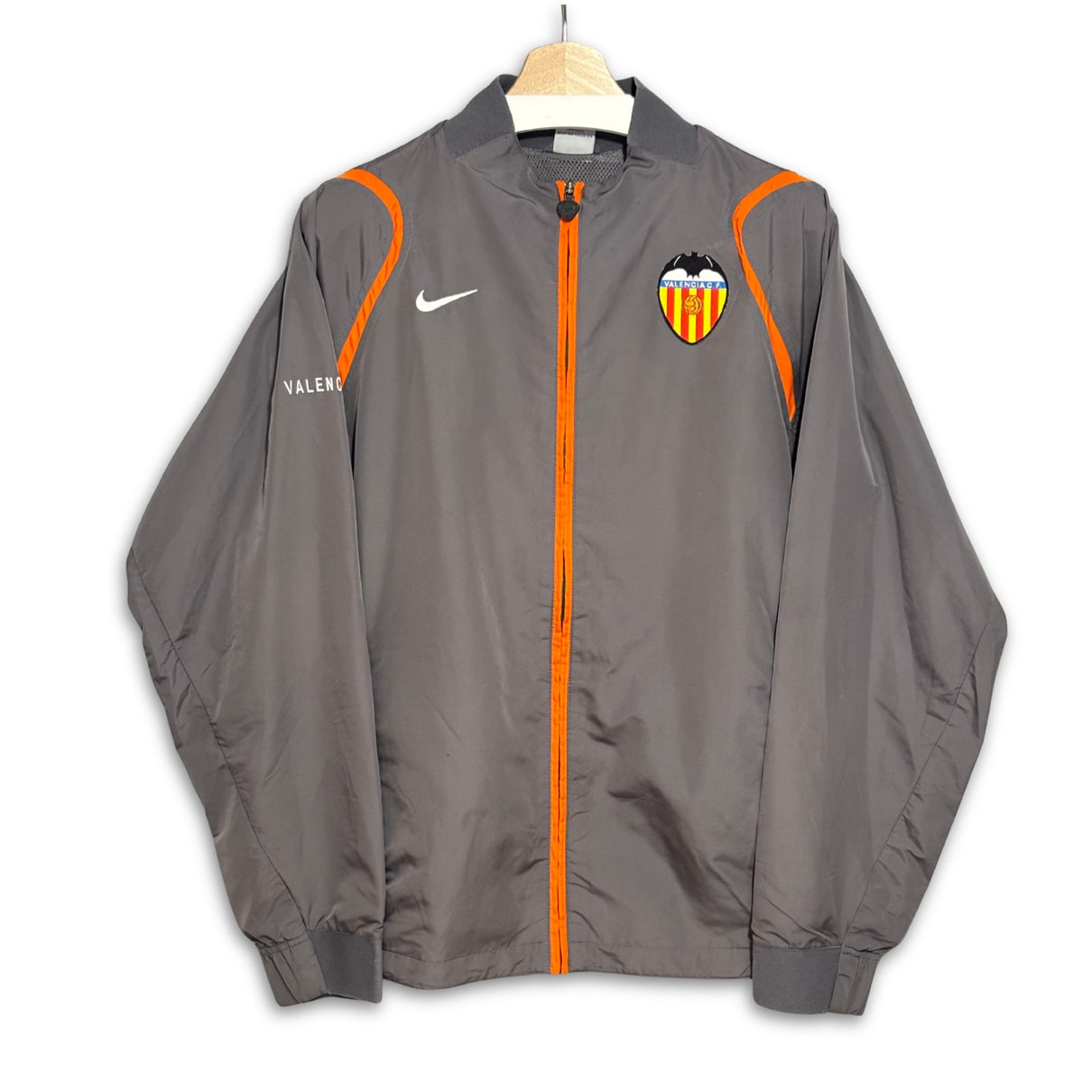 Chaqueta de fútbol Valencia CF 2006-2007 Nike gris y naranja
