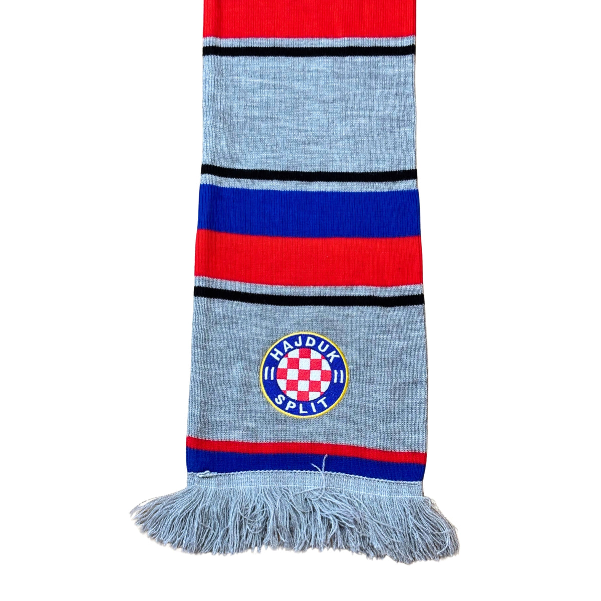 Bufanda Hajduk Split - Franjas Gris Bordada