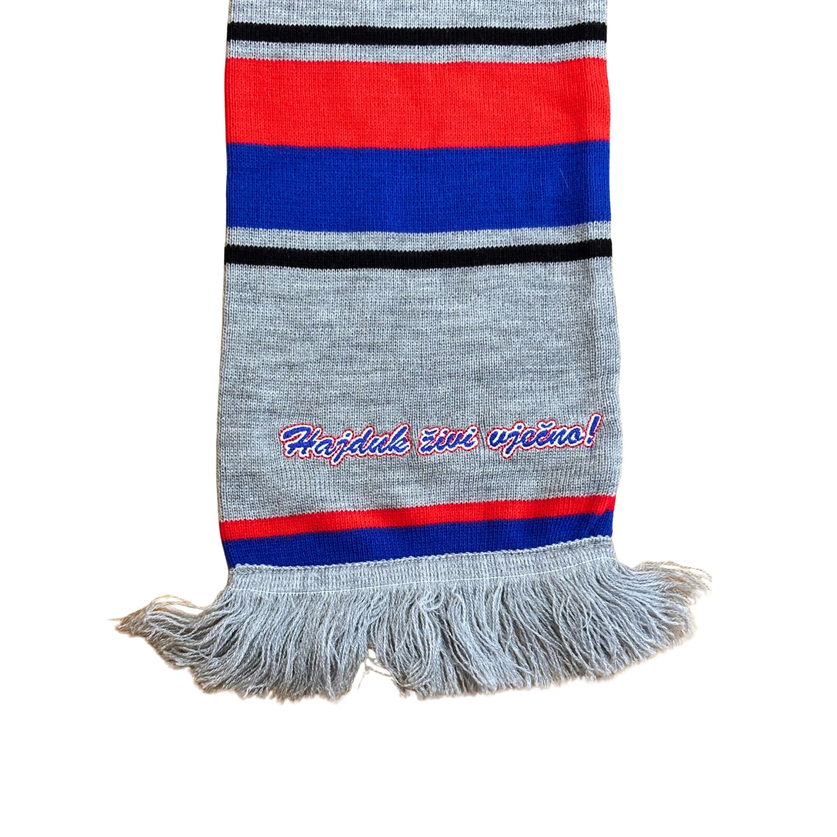 Bufanda Hajduk Split - Franjas Gris Bordada
