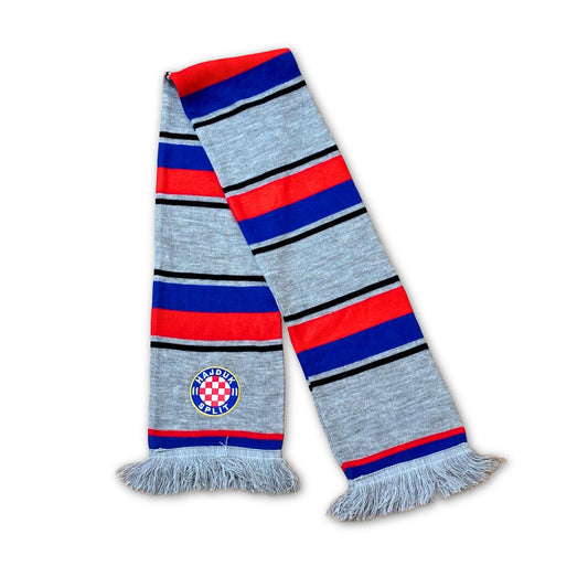 Bufanda Hajduk Split - Franjas Gris Bordada