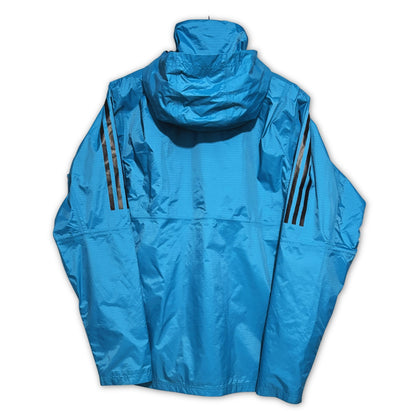 Chaqueta de fútbol impermeable Real Madrid 2017-2018 Adidas turquesa