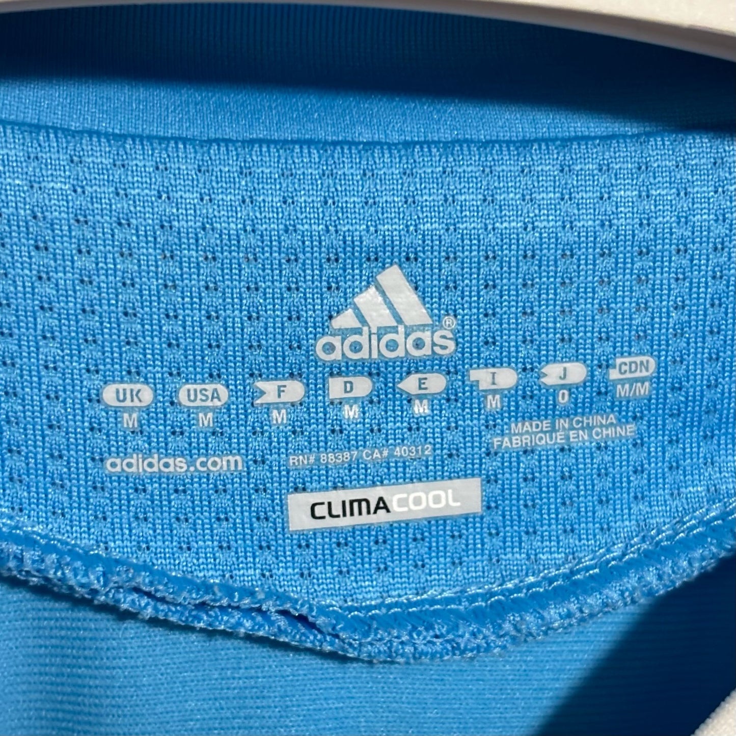 Camiseta Olympique Marsella Adidas 2010 2011 azul cuadros visitante segunda equipacion