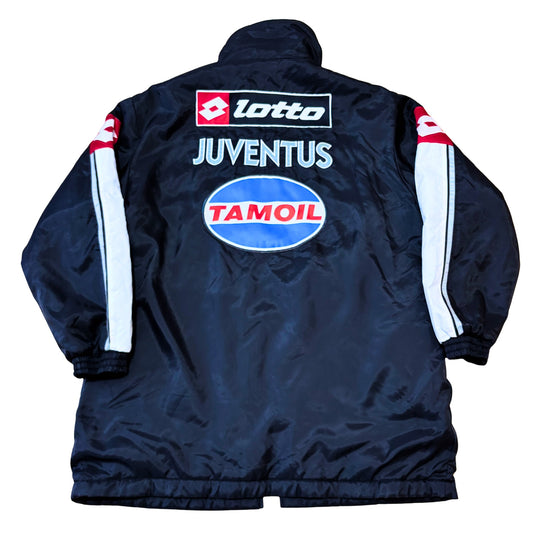 pappagallo juventus lotto benchcoat 2002 2003 abrigo black nero tamoil