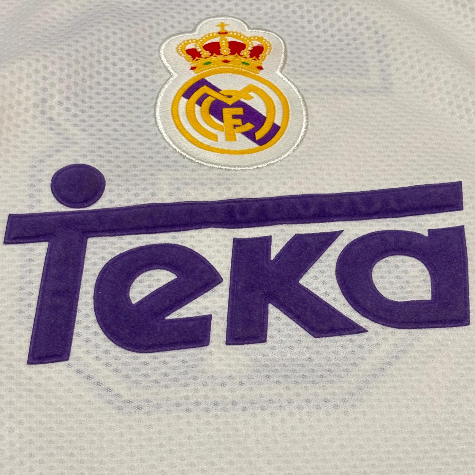 real madrid home jersey primera camiseta local 3 roberto carlos 1997 1998 kelme blanco morado