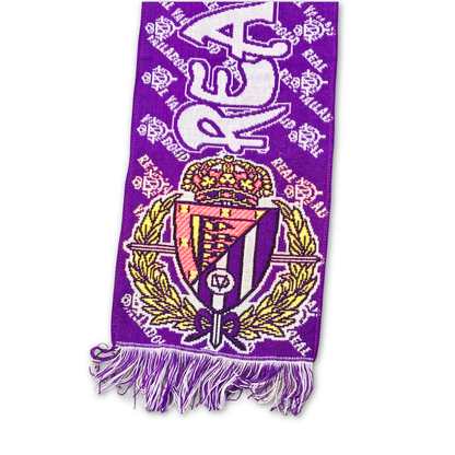 Bufanda de fútbol vintage Real Valladolid años 90 morada