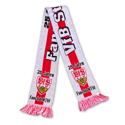 Bufanda de fútbol VfB Stuttgart Fanclub NTW 25 aniversario