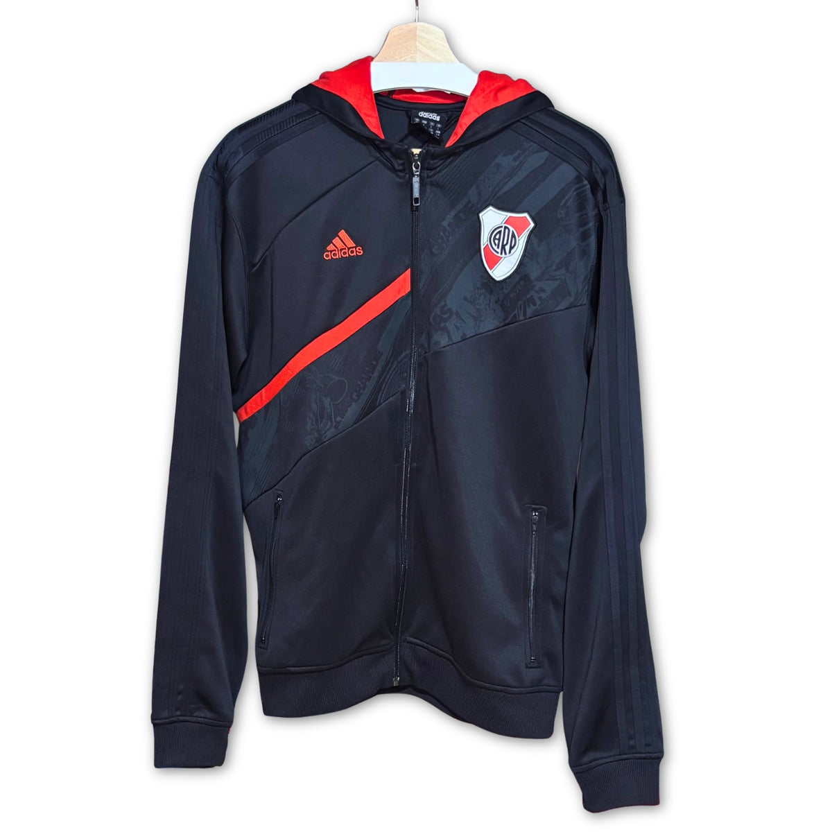 Sudadera de fútbol River Plate 2008-2009 Adidas con capucha